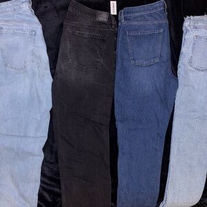 Old Navy Straight Leg Jeans - Light Blue, Black, Dark Blue, Light Blue